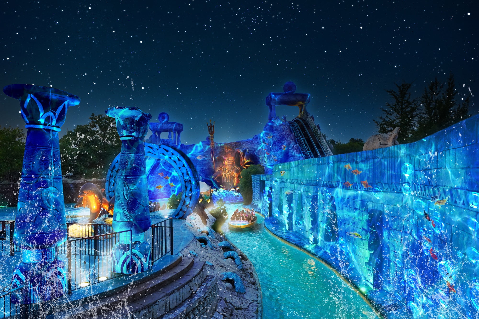 Fuga da Atlantide durante Gardaland Night is Magic 2023