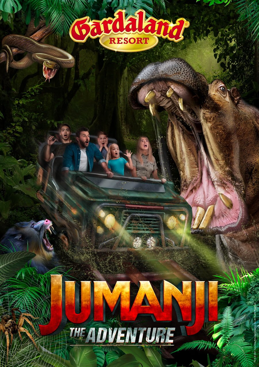 Annuncio di Jumanji The Adventure, la novità 2022 di Gardaland